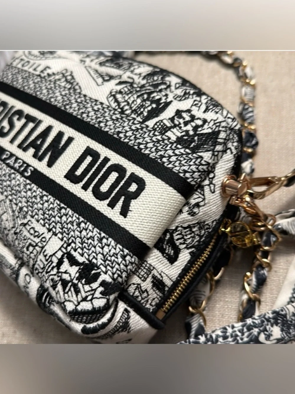 Dior Beauty Navy & White Logo Crossbody Bag